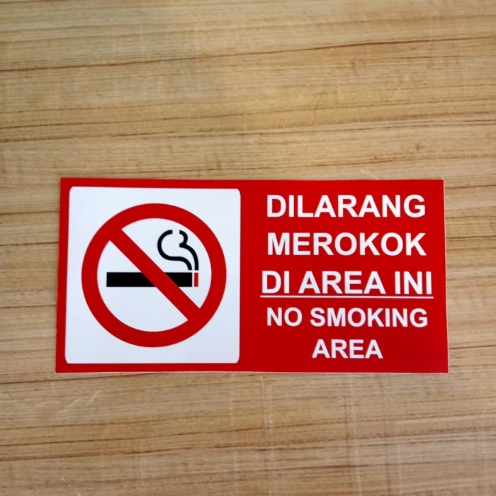 

STIKER K3 RAMBU SAFETY DILARANG MEROKOK UK 15X10CM RAMBU K3