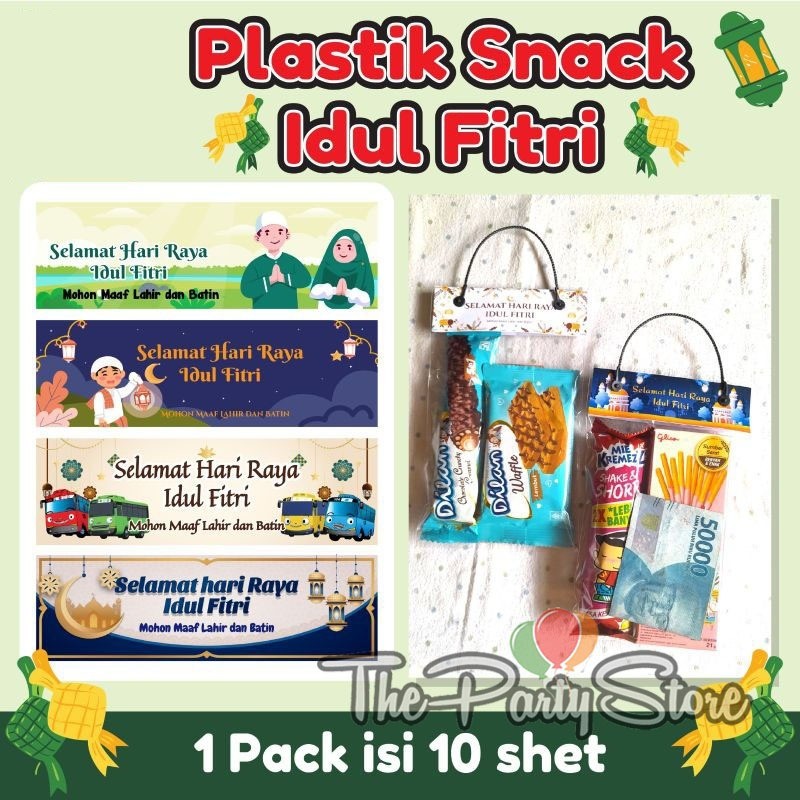 

[10pcs] Plastik Snack Lebaran / Tas Snack Idul Fitri / Plastik Angpao Lebaran/Banyak pilihan motif