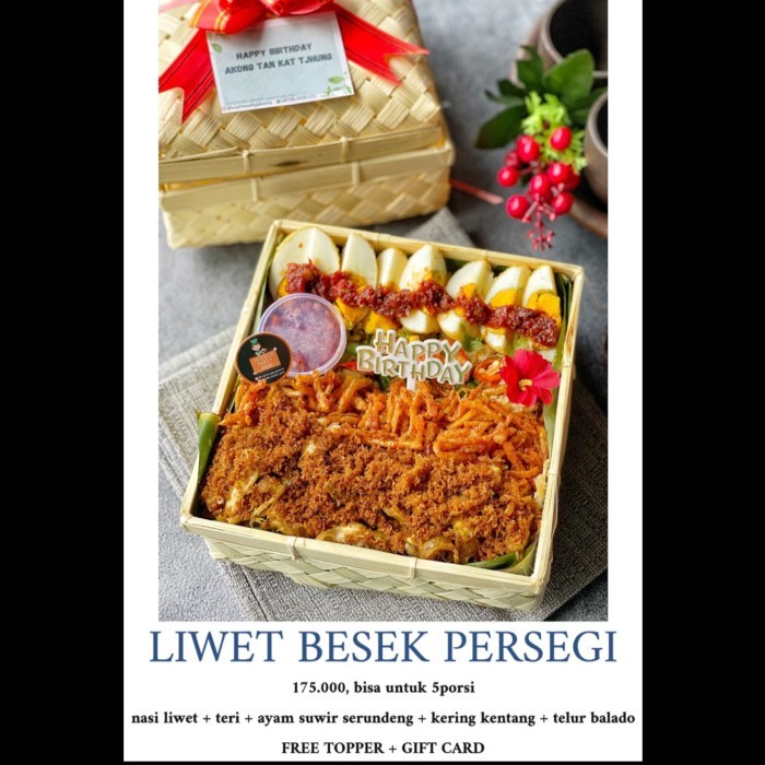 

LIWET BESEK PERSEGI - BACA DESKRIPSI - Hampers birthday imlek cny