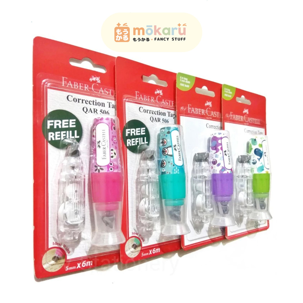 

Faber Castell Correction Tape QAR-506+Refill/ Tip-Ex Berkualitas Murah