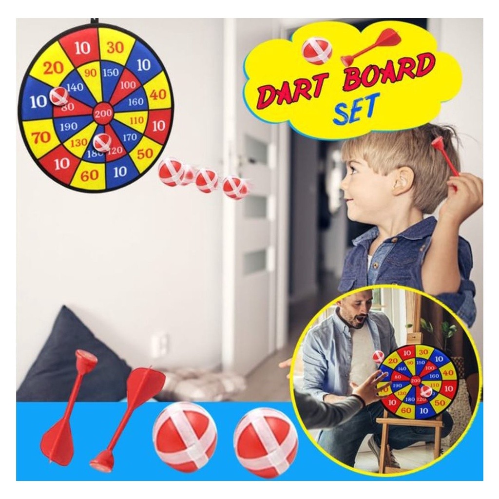 Dart board set Bola velcro Mainan Anak Papan Dart Board - Mainan Edukasi Anak Dart Board