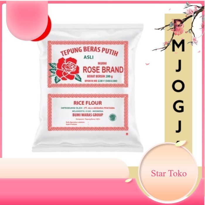 

Rose Brand - Tepung Beras Putih 500 gram 200gr - TBeras 200GRAM