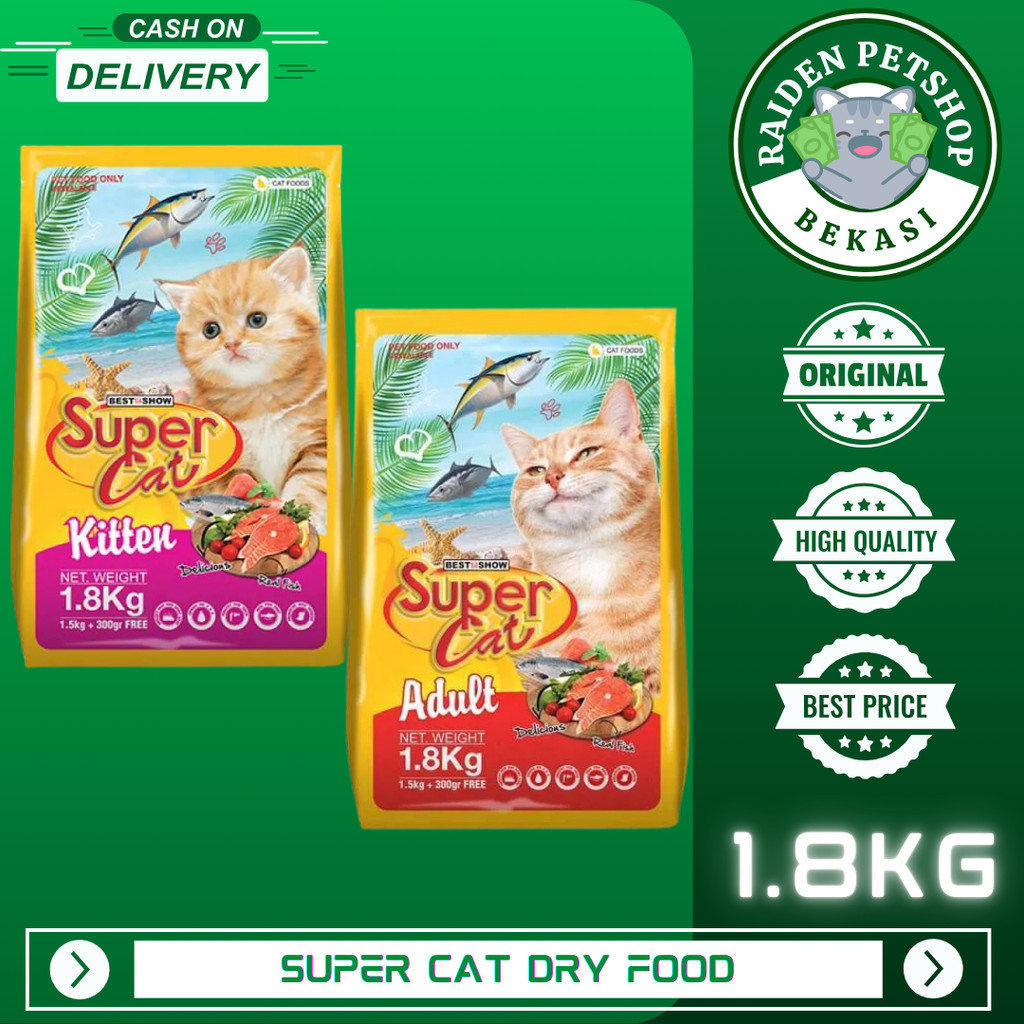 Super Cat Dry Food 1.8kg kitten & adult