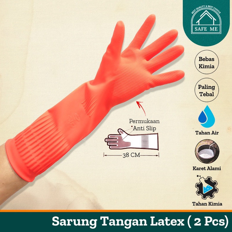 Sarung tangan karet latex panjang IGM