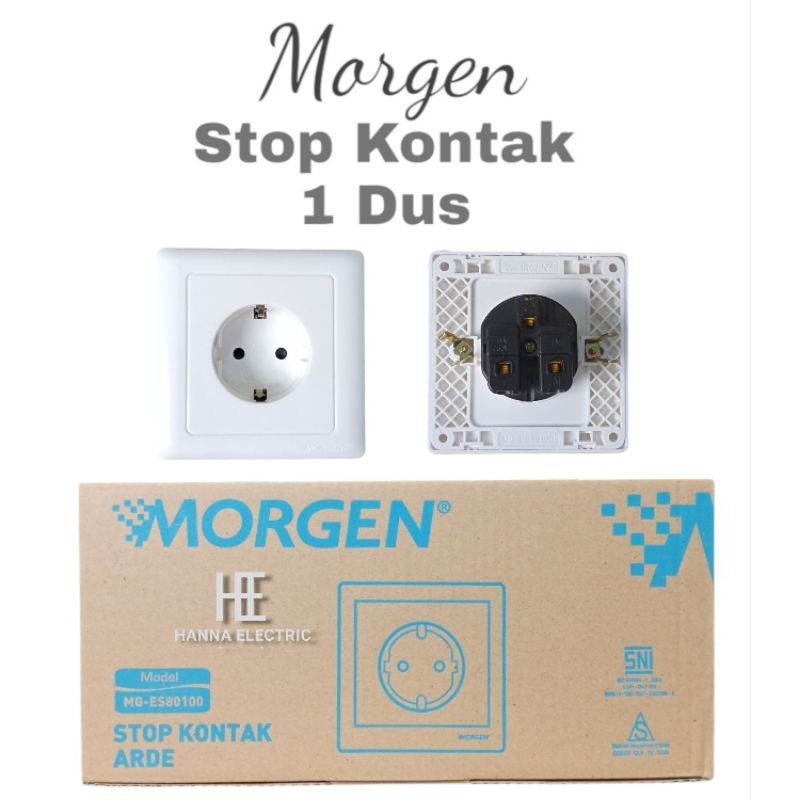 MORGEN Paket 1 Dus Isi 20 Pcs Stop Kontak IB ES Series MGES-80100