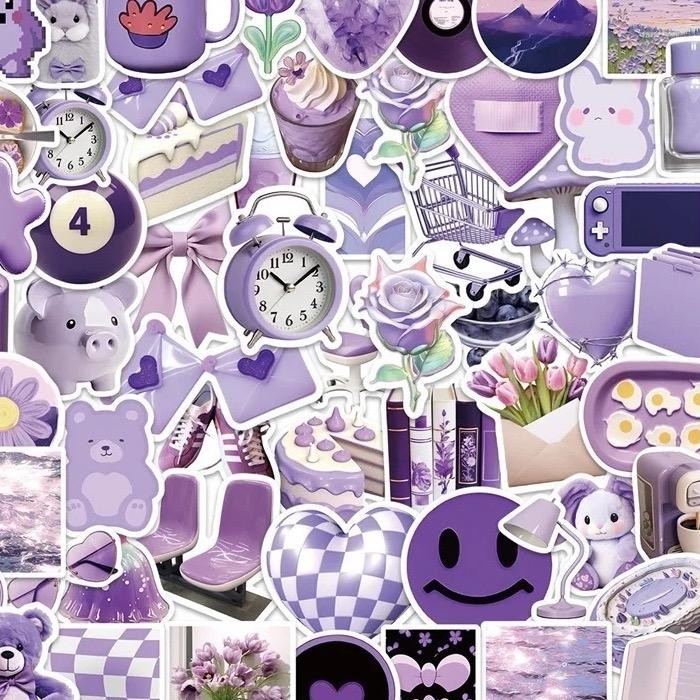

25pcs Stiker Lucu Purple Lilac | Sticker Lucu | Sticker Aesthetic | Sticker Hp | Sticker Tumblr | Sticker Decoratif | Sticker journal | Sticker Anti Air