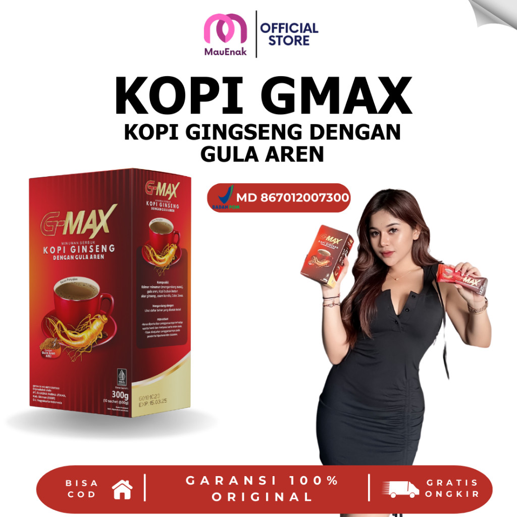 

KOPI G-MAX ORIGINAL BPOM 1 BOX ISI 10 SACHET HALAL & AMAN