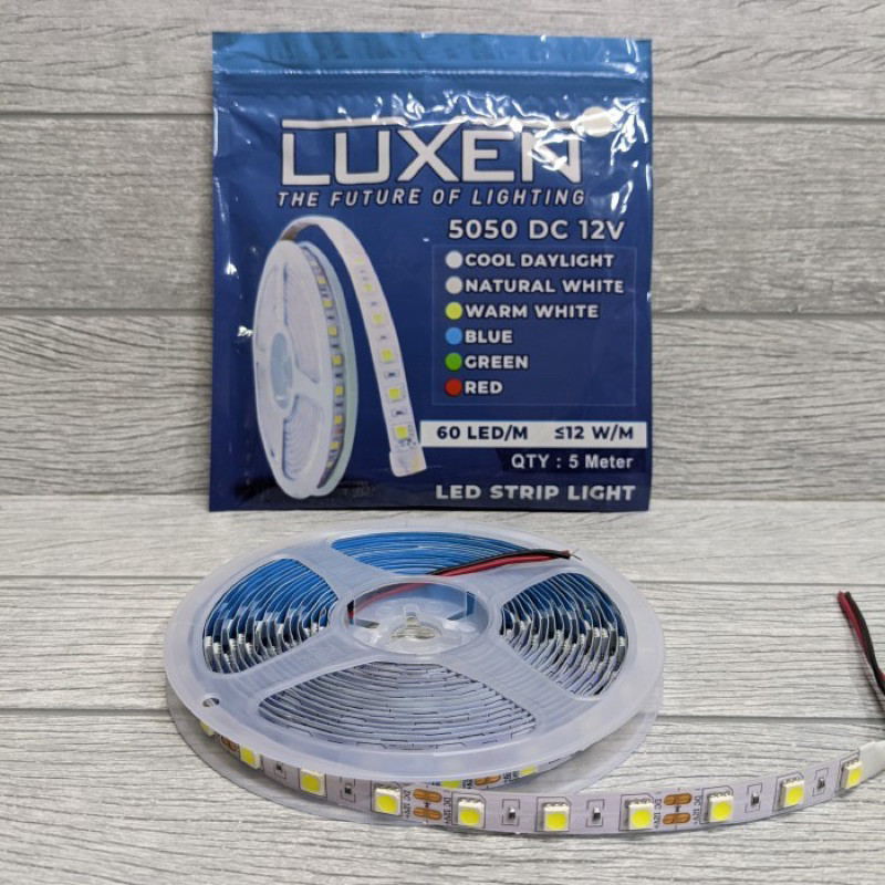 LAMPU LED STRIP 5050 DC 12V LUXEN / LED STRIP LUXEN 5050 5 Meter