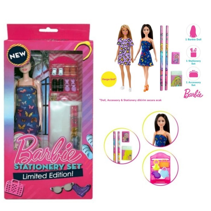 Barbie Stationery Set Limited Edition - Boneka Barbie - Random