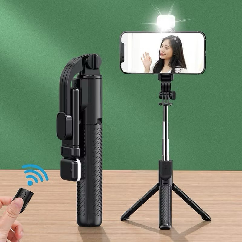 TONGSIS Tripod Selfie Stick R1S 1.1m Bluetooth 3in1 With LED Flash And Remote