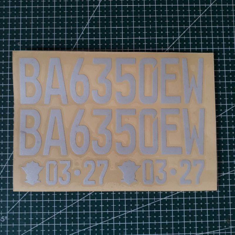 STIKER PLAT NOMOR MOTOR