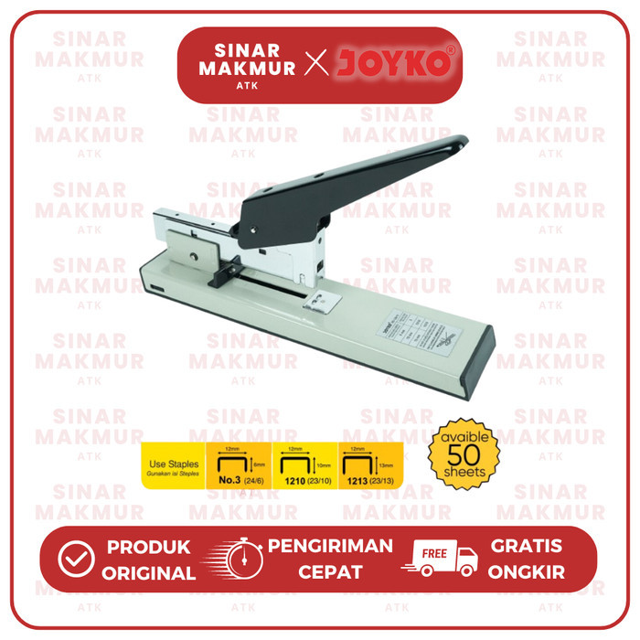 

Stapler/Heavy Duty Stapler/Stapler Jilid 50 Lembar 12N/13 Joyko (Pcs)