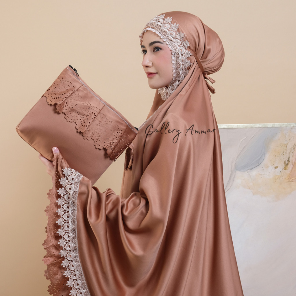 AMMAR - Mukena Dewasa Daily Ammar Rempel Laser Cut Mewah PROMO