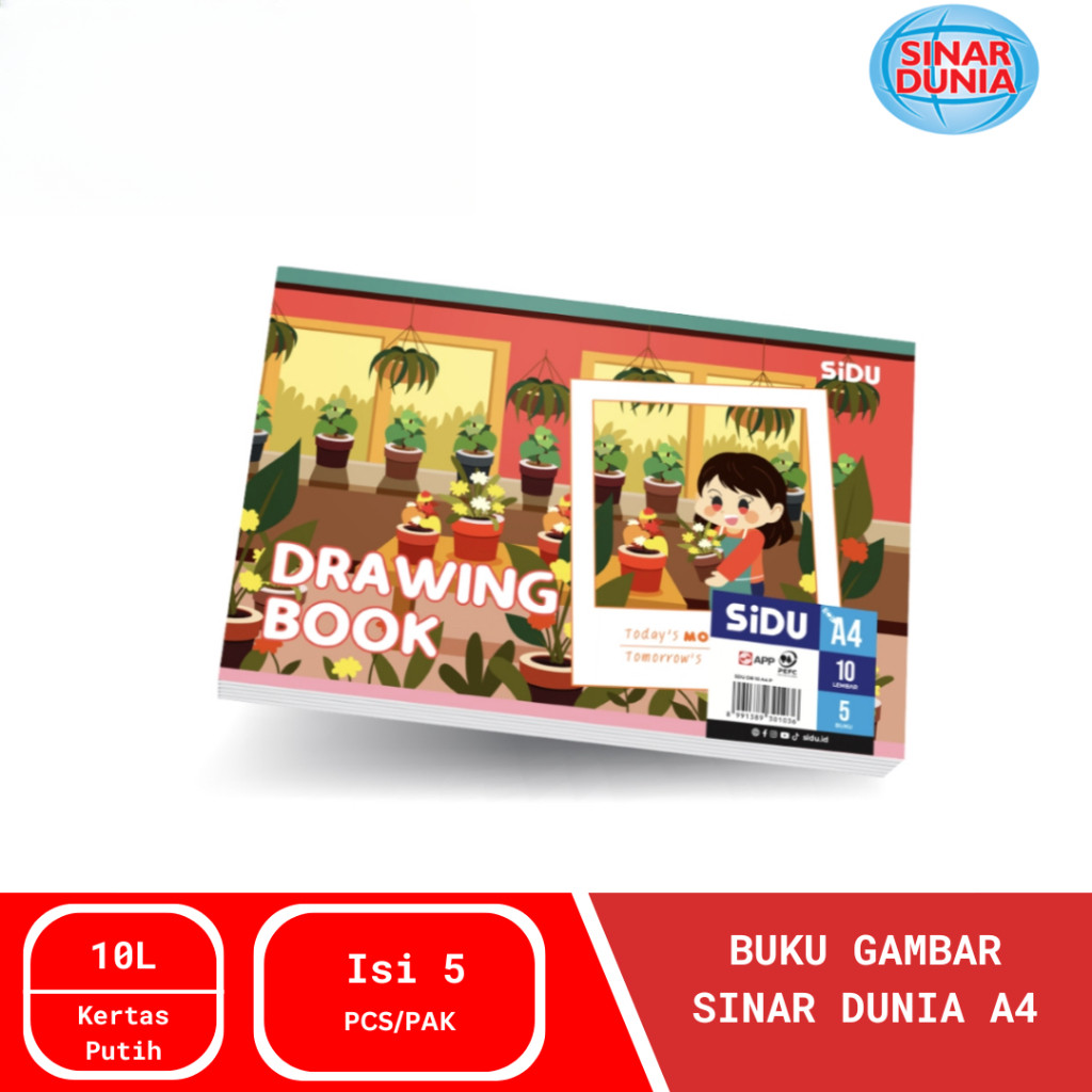 

Drawing Book Buku Gambar SiDu A4 (1 PAK / 5 PCS)