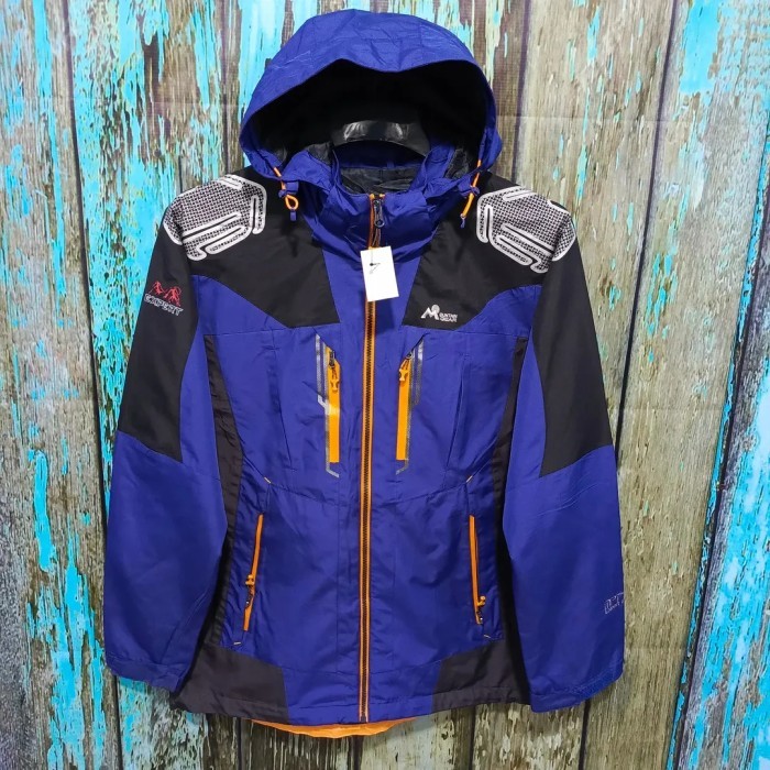 Jaket MOUNTAIN GEAR outdoor  waterproof warna kombinasi mulus murah size L ( P 74cm L 58cm)