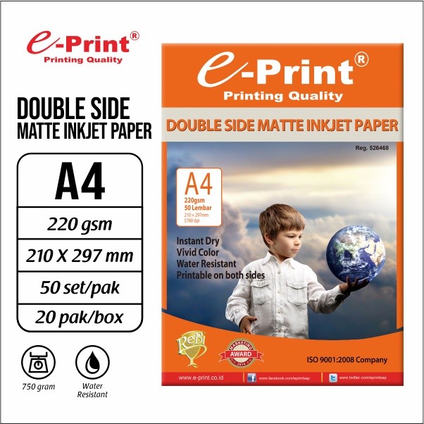 

e-Print Double Side Matte Inkjet Paper A4