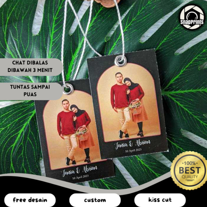 

SP Print Hangtag Wedding Souvenir Hang Tag Label Custom Pernikahan Ucapan Nikah Free Desain