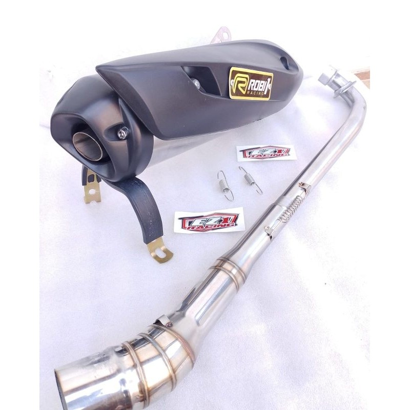 #1 knalpot Rob1 Untuk pemakaian:Jupiter zRevoVega zrBlade dll rob 1 kalem