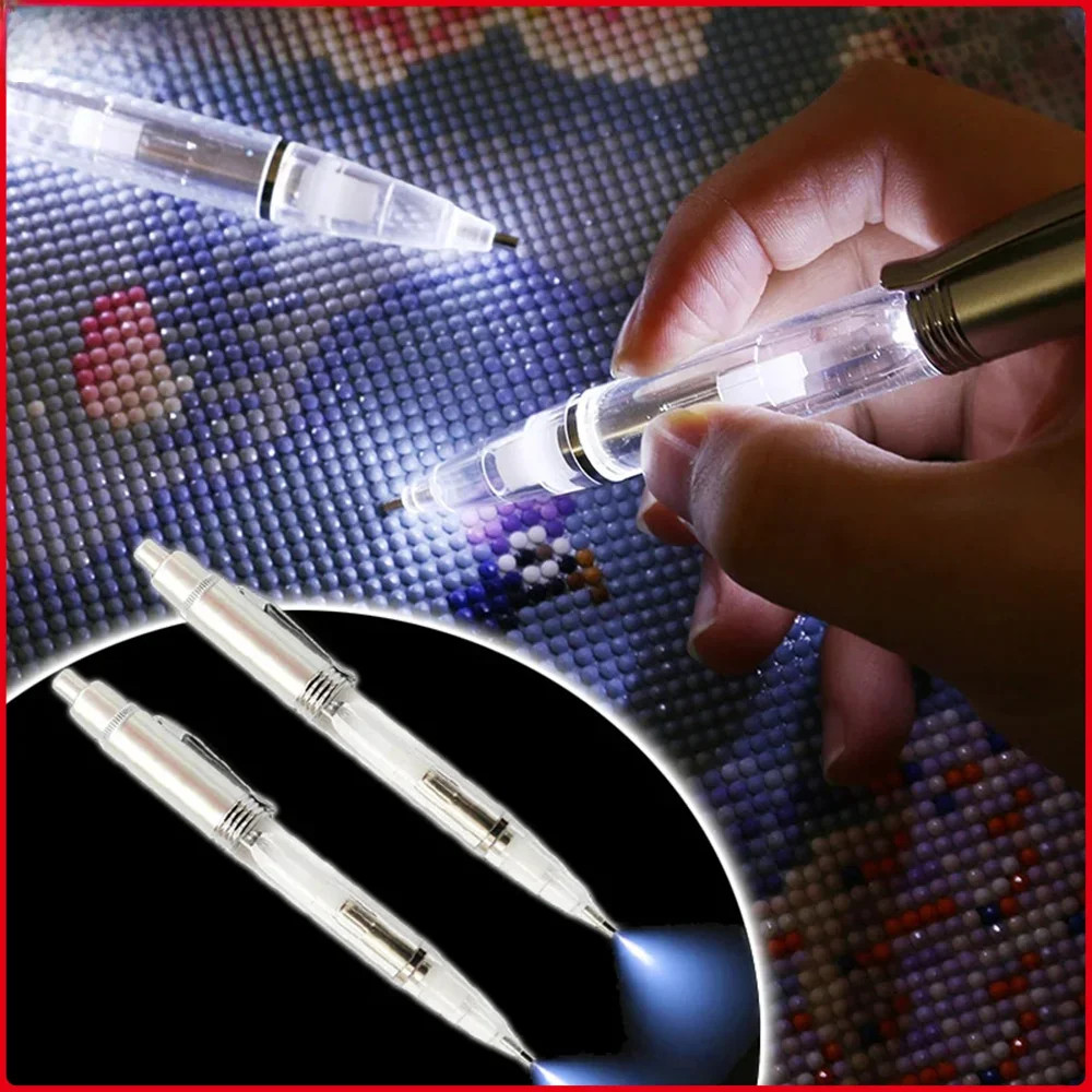 

5D DIY Diamond Painting Light Pen Handmade Press Point Drill Pen Multifunctional Drawing Tool for Kids Adult