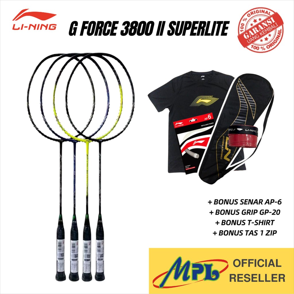 RAKET BADMINTON LINING G FORCE 3800 II SUPERLITE
