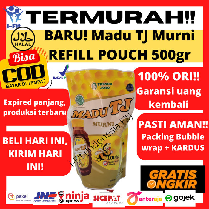 

Madu TJ Murni Pouch Refill 500 gram Tresno Joyo