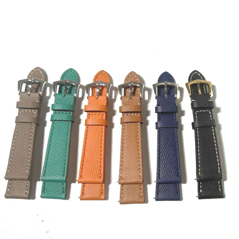 Tali jam  Tangan Kulit Epsom Asli Tahan Air 18 19 20 21 22mm untuk Rolex Cartier IWC Dengan Gesper S