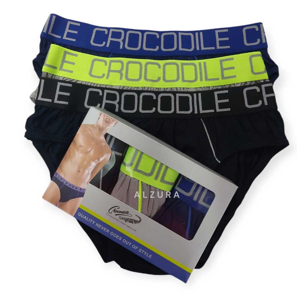 Celana Dalam Pria Crocodile Isi 3 Pcs Brief Crocodile 246 Original