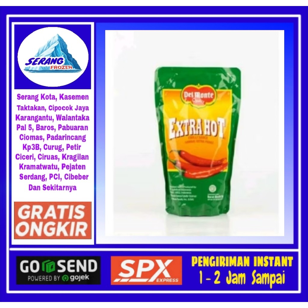 

Saos Extra Hot Delmonte 1Kg,Saus Extra Pedas, Serang Frozen