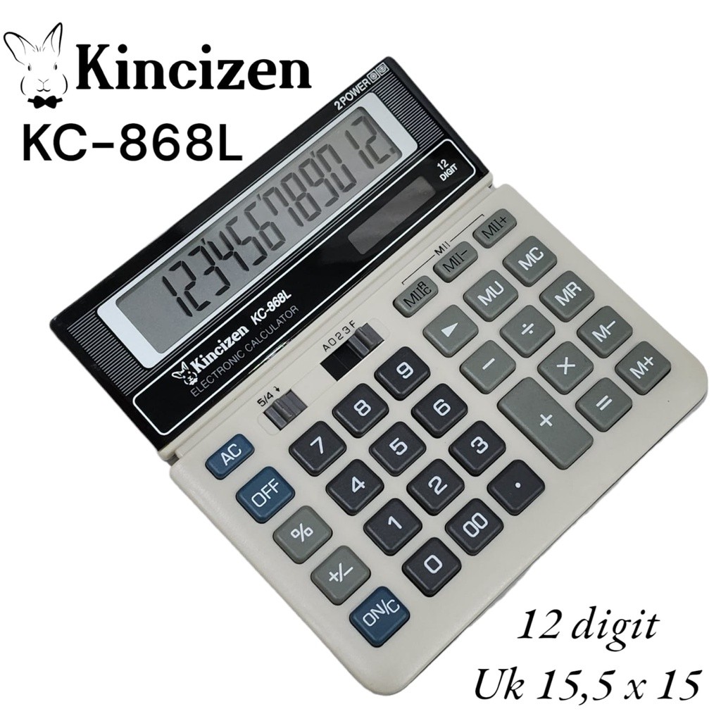 

KINCIZEN Calculator KC-868L - Kalkulator Desktop Meja Kantor KC 868L MURAH 12 DIGIT Bisa Cod