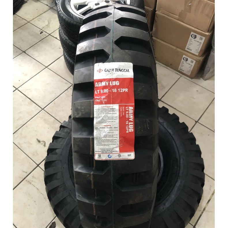 1 Set Ban GT Amry Lug 900-16 12Pr Termasuk Ban Dalam + Ban Flap 900 16 Mobil / Truk