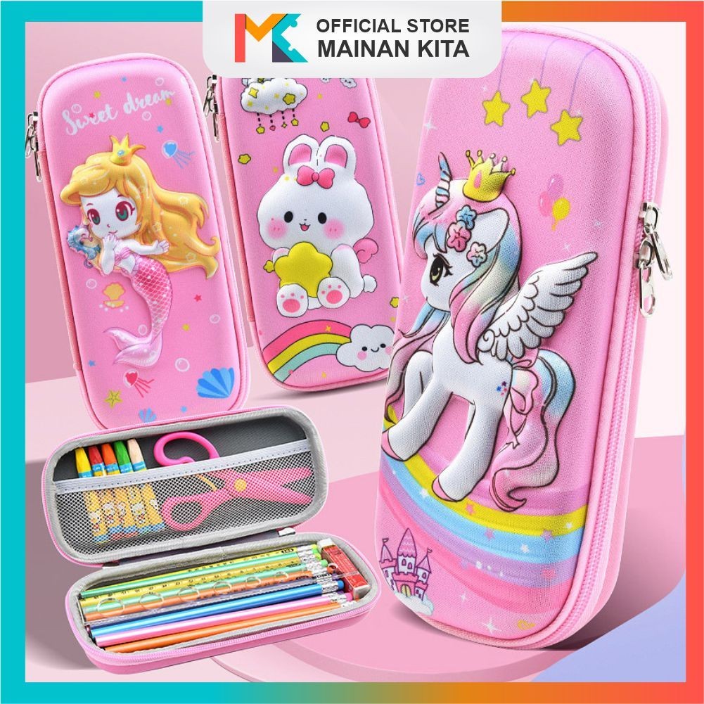 

BISA COD MK909 Tempat Kotak Pensil 3D Timbul EVA Anak Perempuan Motif Unicon Pink xxxiv