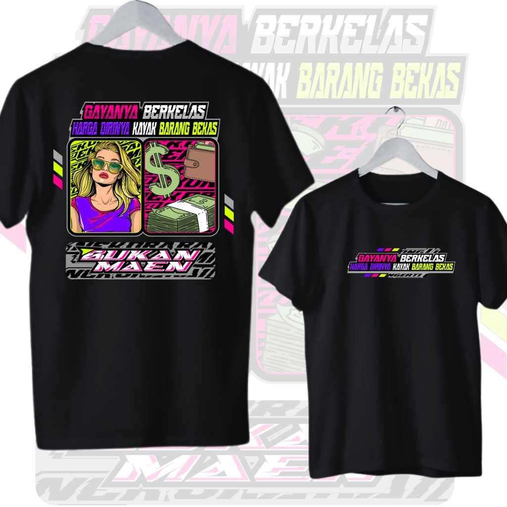 KAOS GAYANYA BERKELAS HARGA DIRINYA KAYAK BARANG BEKAS Baju kaos pria lengan pendek