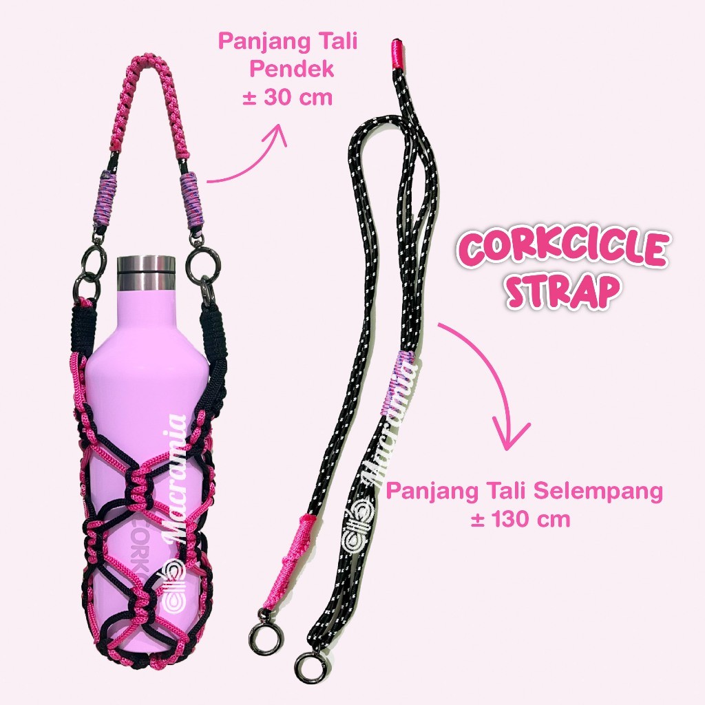 AGUNSUASHOP [TERMURAH] CORKCICLE STRAP Macrame | Strap Tumbler Corkcicle | Strap Starbucks Tumbler  
