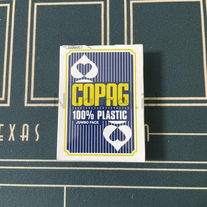 SALE - COPAG Playing Card Jumbo Face Plastic PVC terproof Kartu Remi Poker - Biru