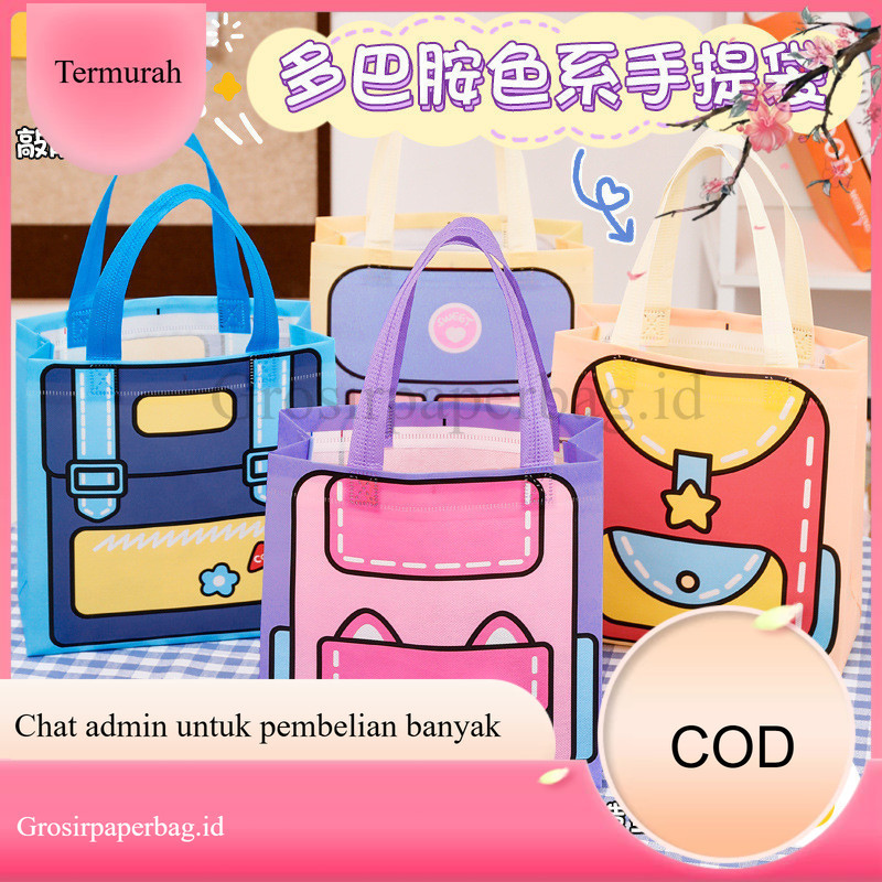 

Tas Belanja Spunbond Motif Tas Ransel Tas Souvenir Goodie Bag Ulang Tahun