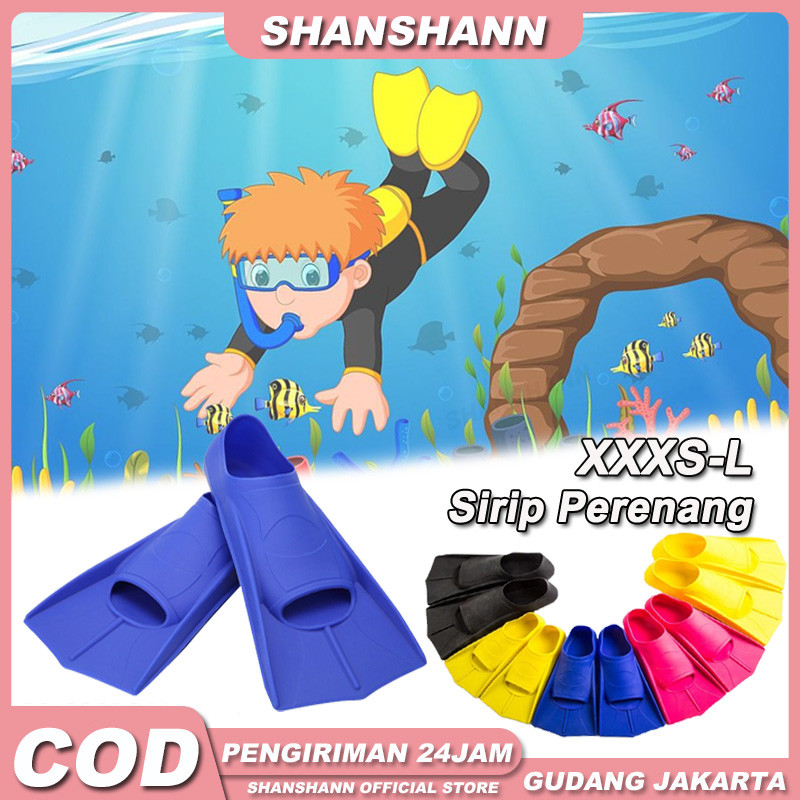 【COD】Ready XXXS-L Kaki Katak Silicone Fin Renang Diving Anak Kaki Katak Warna Solid Silicone Fin Ren