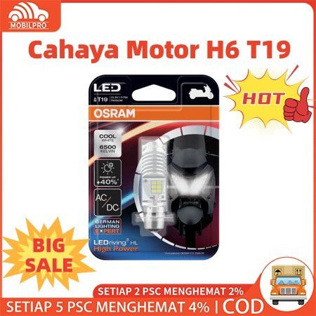 Lampu Led Osram Putih 6000 Kelvin T19 M5 H6 H4 K1 / Lampu Led Mio Beat Vario Supra Grand Jupiter