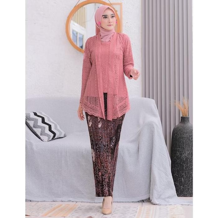 

HN MODE - Setelan kebaya kutubaru brokat malikha - LAVENDER, M, ATASAN KEBAYA SAJA