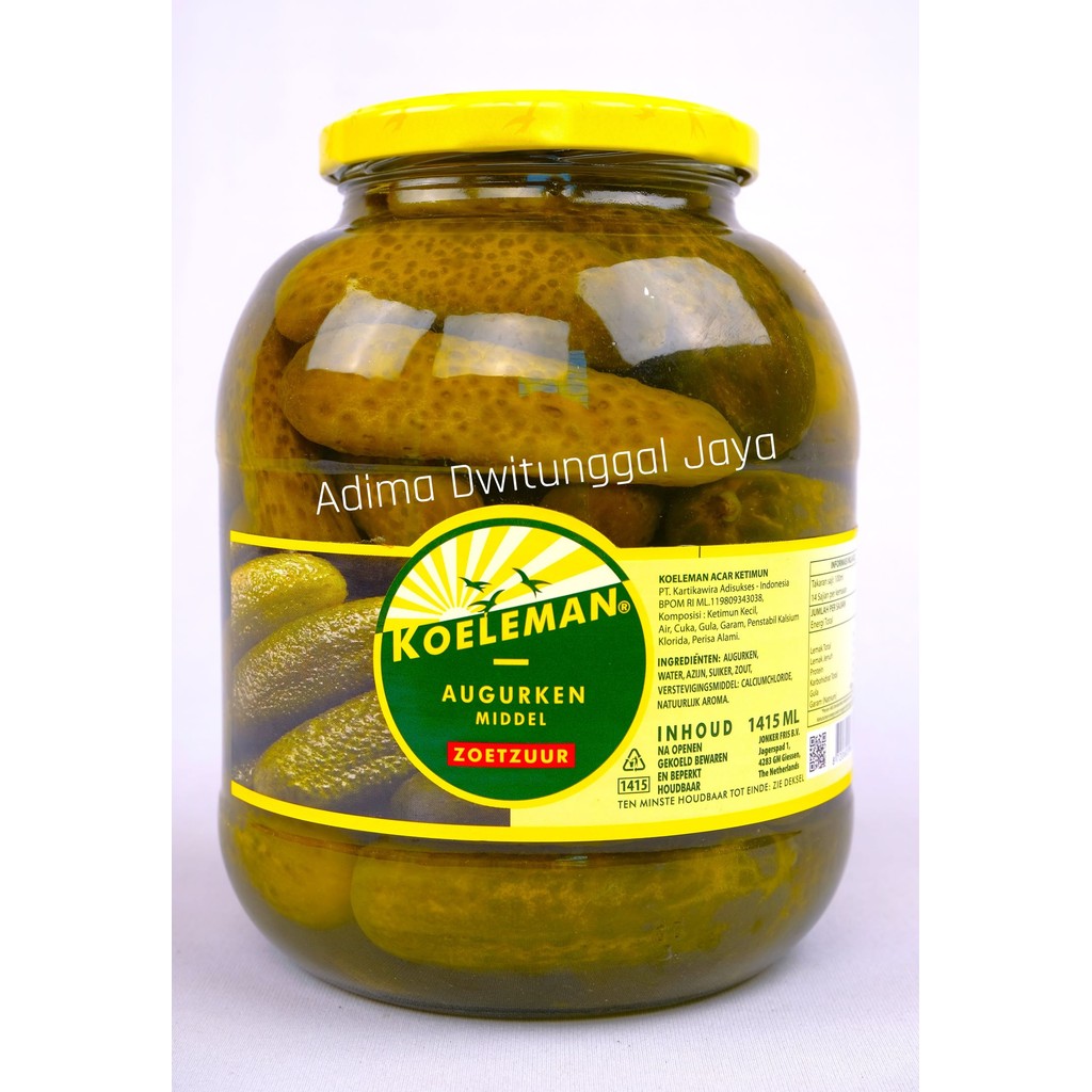 

Acar Mentimun / Dill Gerkins / Dill Gerkins Pickles Koeleman 1.415ml