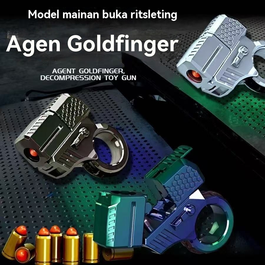 Terlaris Cincin Pelepas Stres Pistol Tekan Peluncuran Mainan Pistol Wortel untuk Anak Laki-laki Agen