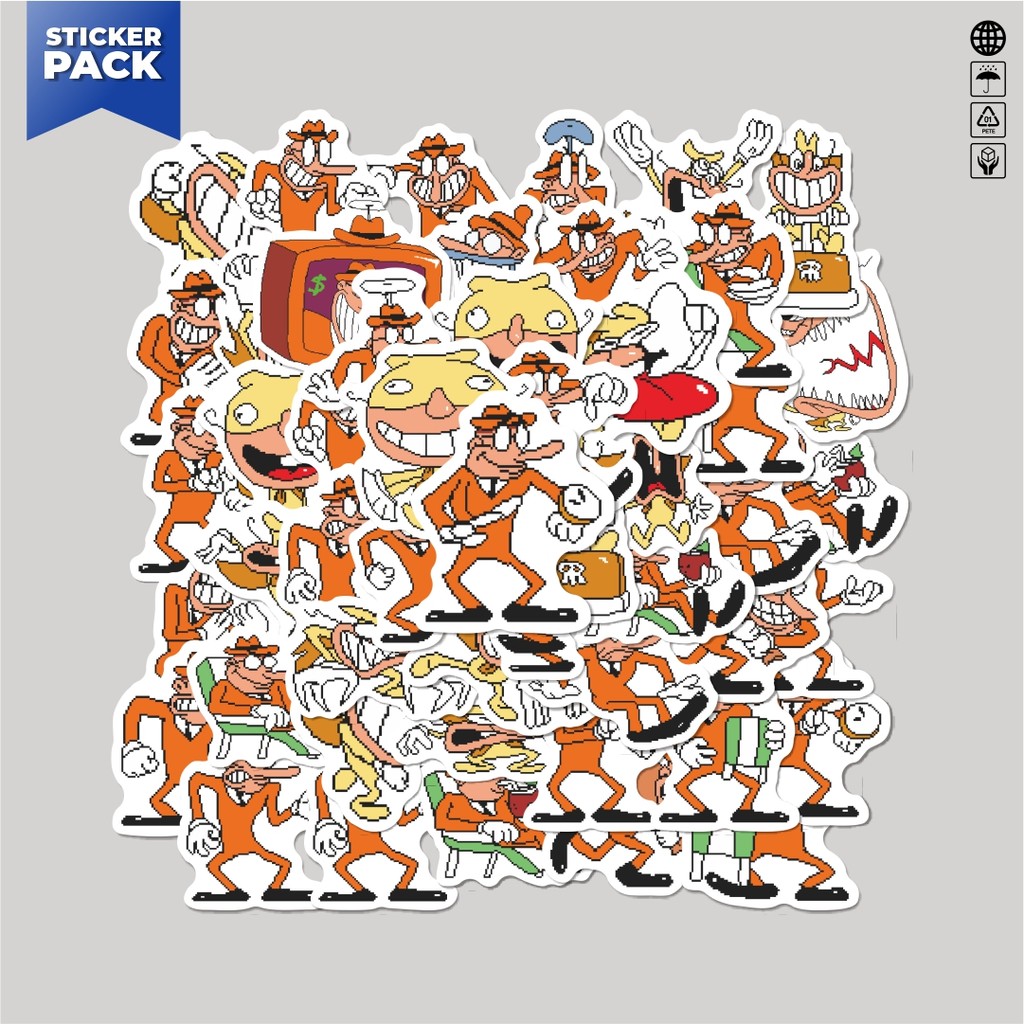 

[100PCS]Stiker Pack Stiker Pizza Tower V29 Aesthetic Vinyl Anti Air Dekorasi Sticker Laptop Buku Journal Koper Helm Casing HP Gitar Helm Skateboard