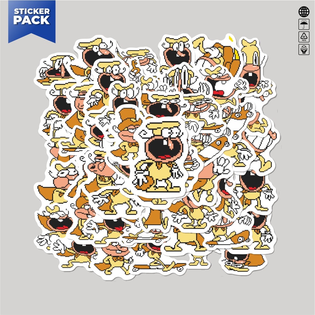 

[100PCS]Stiker Pack Stiker Pizza Tower V16 Aesthetic Vinyl Anti Air Dekorasi Sticker Laptop Buku Journal Koper Helm Casing HP Gitar Helm Skateboard