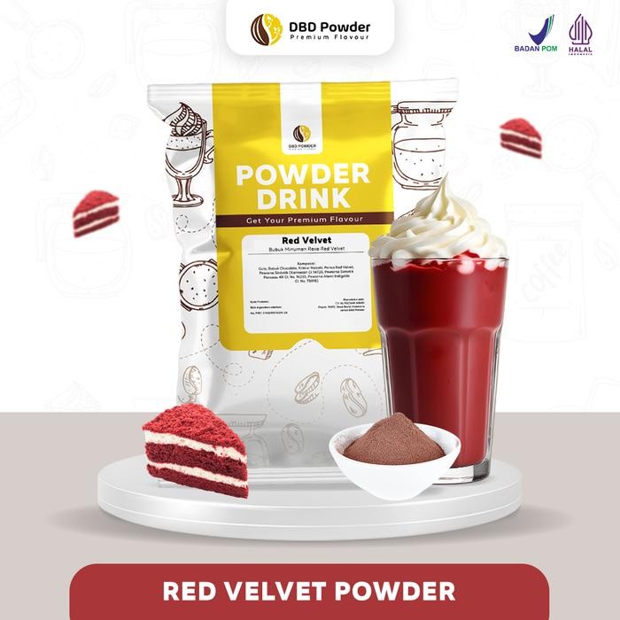 

Bubuk Minuman Red Velvet Premium Netto 1kg Rasa Lembut dan Creamy Cocok Disajikan Panas atau Dingin Bisa Campur Fresh Milk DBD Powder