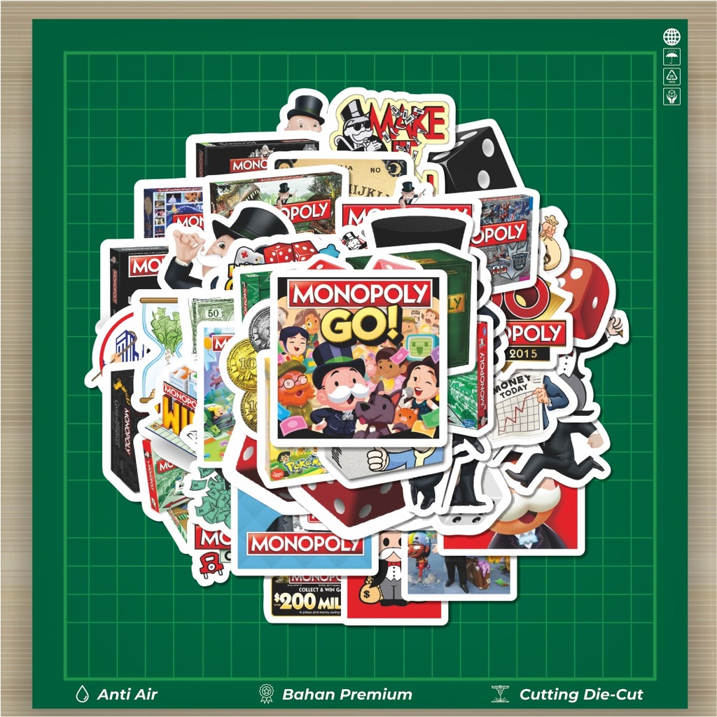 

HOT 50 PCS STIKER Game Monopoly 1 Stiker Fashion Cars Decal Dingin Kartu Album Custom Vinyl Anti Air- Sticker Aesthetic Buku Journal Koper Casing HP Tablet Laptop Helm Motor Botol Minum