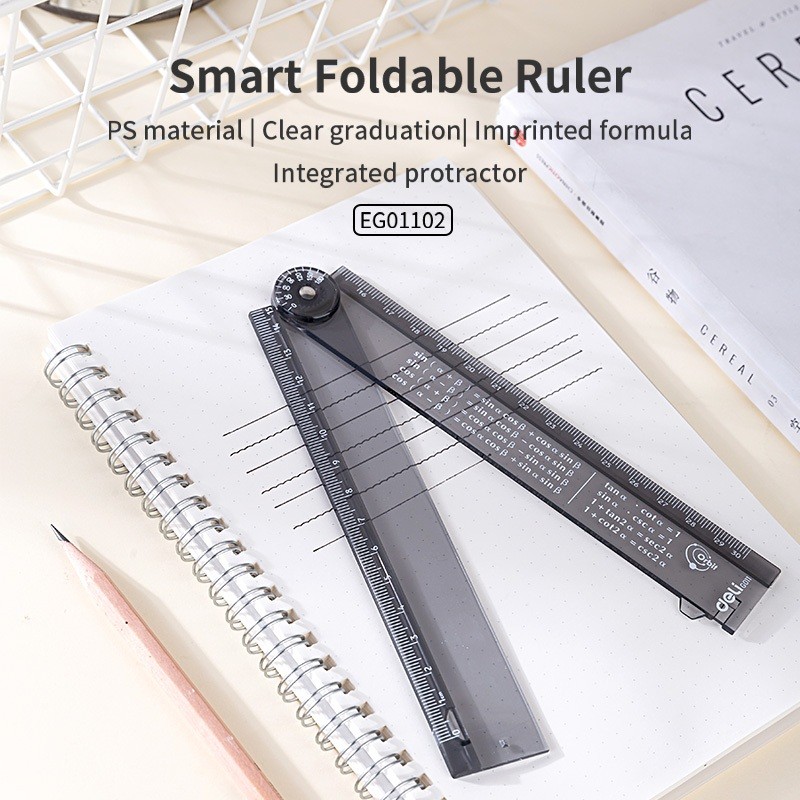 

Deli Foldable Ruler / Penggaris Transparan 30cm Dapat Dilipat Tidak Mudah Patah EG01102