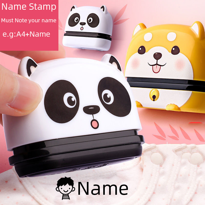 

panda custom-made Baby Name Stamp DIY for children Name Seal student clothes chapter Not Easy To Fade Security Name Stamptoy