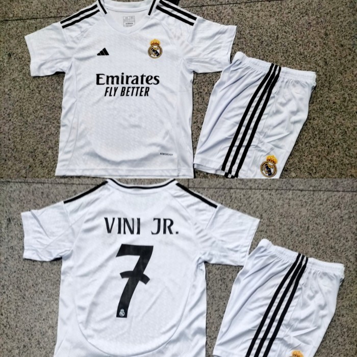 ✔W.H.Sw✔ - DISKON JERSEY BAJU BOLA ANAK MADRIT HOME KIDS 2023/2024 + VINI JR GRADE ORI - 16 (2-3 TAH