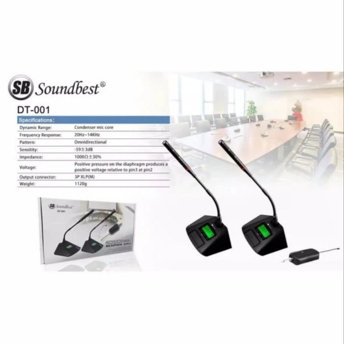 Mic Soundbest dt-001 Mic meja wireless podium / Mic meja wireless by Blezzy store