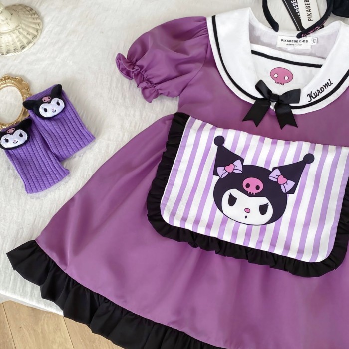 Dress kuromi anak/ dress anak/ kostum kuromi / kostum sanrio/ dress kuromi/ baju kuromi anak/ dress 