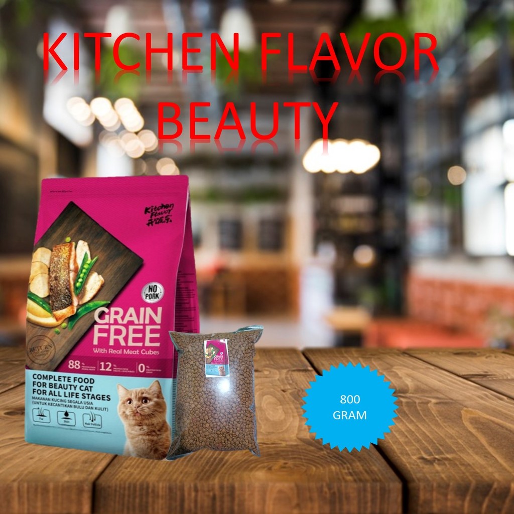 KF Kitchen Flavour Beauty Cat 800gr/Makanan Kucing KF Grain Free Beauty